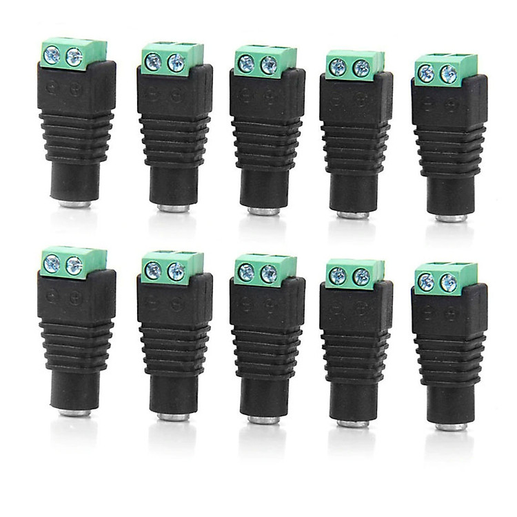 Bộ 10 jack cắm nguồn điện DC đuôi cái