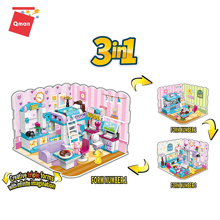 Mua Đồ Chơi Lắp Ghép Phòng Công Chúa Qman 4801 Chính hãng Tiết kiệm - Hình ảnh 4