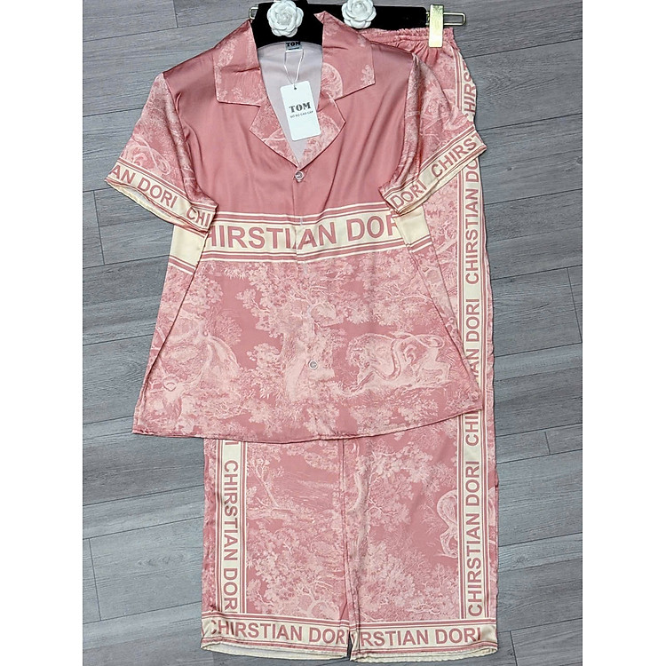 Bộ Đồ Ngủ Lụa Việt Nam Hoa Văn Nhiều Mẫu Xinh Xắn