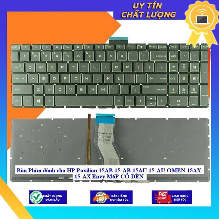 Bàn Phím dùng cho HP Pavilion 15AB 15-AB 15AU 15-AU OMEN 15AX 15-AX Envy M6P CÓ ĐÈN - TỐT - ĐEN - CÓ ĐÈN - Hàng Nhập Khẩu New Seal