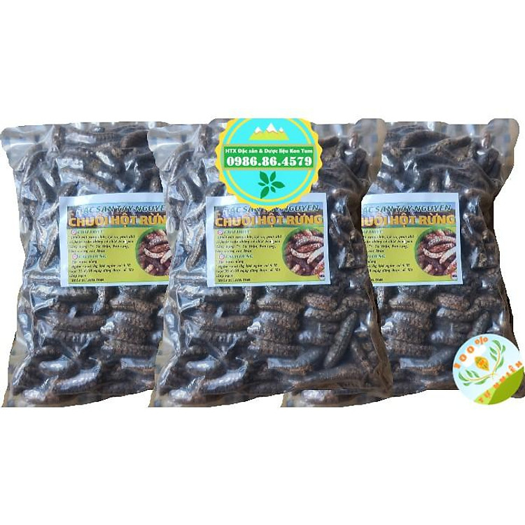 Đặc Sản Kon Tum - (Được Xem Hàng) Combo 3 Bì Chuối Hột Rừng Kon Tum Hút Chân Không (3Kg) - OCOP 3 Sao