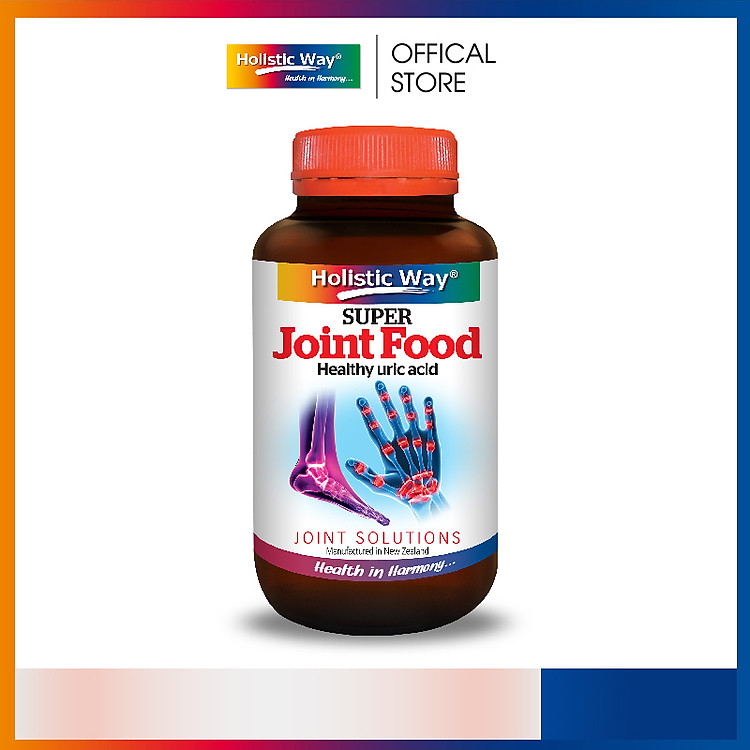 Viên uống hỗ trợ giảm thiểu Gout và axit uric Holistic Way Super Joint Food cải thiện chức năng vận động (60 viên)