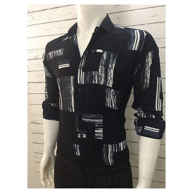 ÁO SƠ MI NAM LỤA QUẢNG CHÂU CAO CẤP HỌA TIẾT ĐỘC ĐÁO- KHÔNG NGĂN KHÔNG XÙ