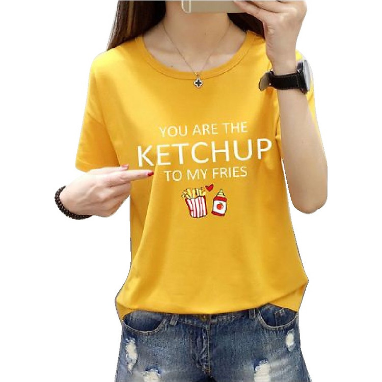 Áo Thun Nữ Ketchup Vàng ( Freesize)