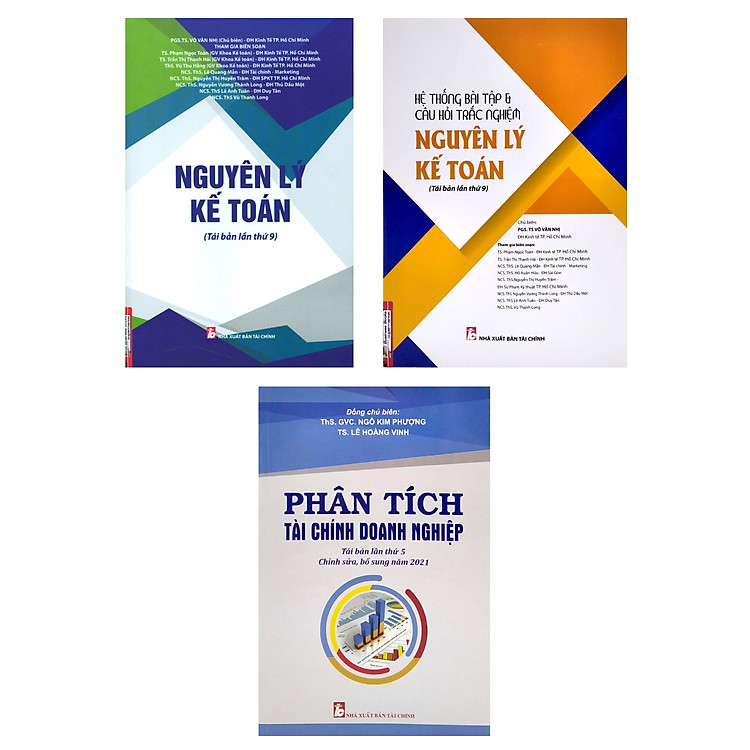 Combo Nguyên Lý Kế Toán + Hệ Thống Bài Tập & Câu Hỏi Trắc Nghiệm Nguyên Lý Kế Toán + Phân Tích Tài Chính Doanh Nghiệp (Bộ 3 Cuốn) _KT