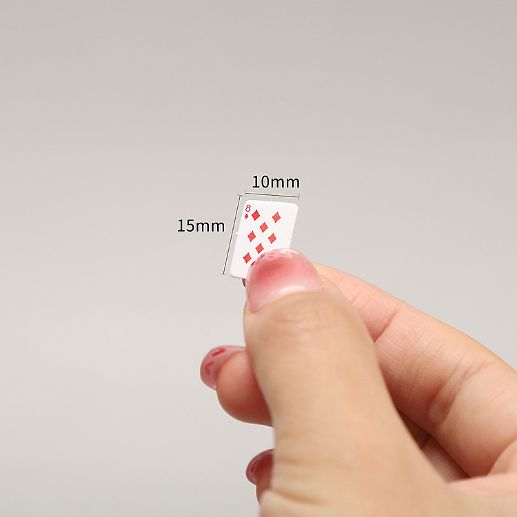 Bộ bài tây mini 52 lá 10x15 mm Fingertip siêu nhỏ chơi bài tiến lên xì lát vui nhộn bài poker bản nhỏ xinh