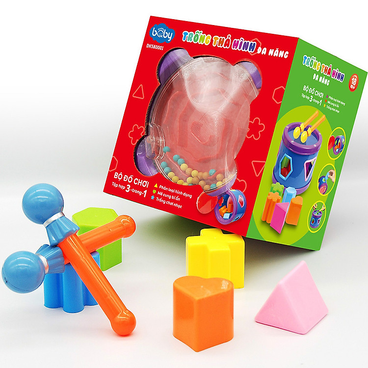 Trống Thả Hình Đa Năng Happy Baby Chính hãng Ưu đãi - Hình ảnh 3