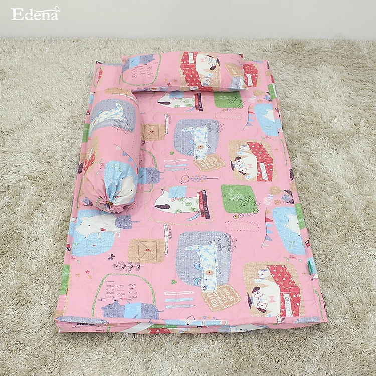 Bộ Nệm Bông Ép Edena Trẻ Em Chính hãng Tiết kiệm - Hình ảnh 4