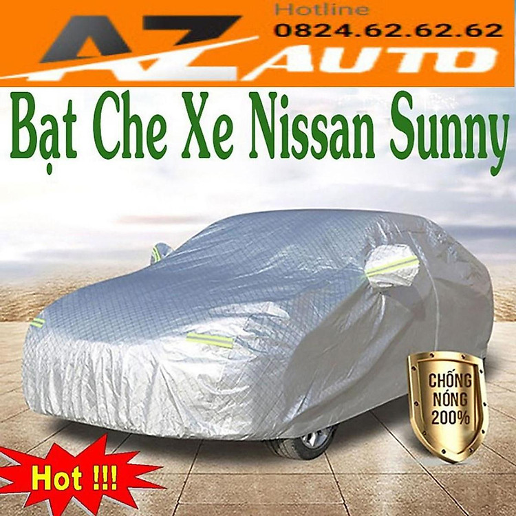 Bạt phủ ô tô #Nissan Sunny - CAO CẤP 3 LỚP Cách Nhiệt, Bạt phủ xe ô tô Nissan Sunny(hàng cao cấp)