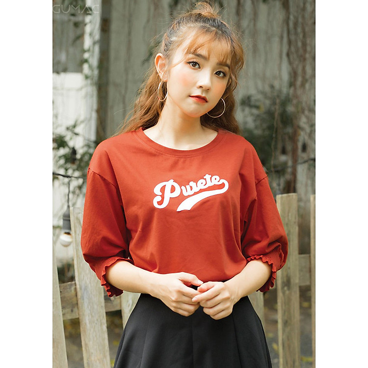 Áo Thun Nữ Tay Lỡ Chạy Thun GUMAC ATA324