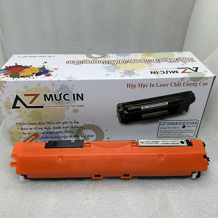 Hộp mực AZ 126A CE310/ CE311/ CE312/ CE313 Dùng cho máy in laser màu Hp Cp 1025, CP 1025W, Canon 7010C, 7018C - Hàng chính hãng