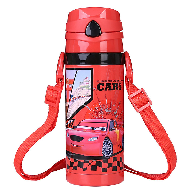 Bình đựng nước giữ nhiệt chân không Disney cho bé hình xe đua