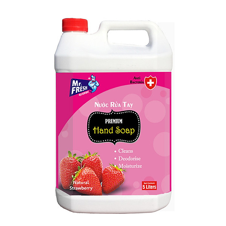 Can Nước rửa tay khử mùi Mr.Fresh 5L Hương Dâu