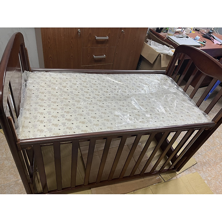 Giường Cũi Gỗ KU6023 Kèm Nệm Chính hãng Ưu đãi - Hình ảnh 2