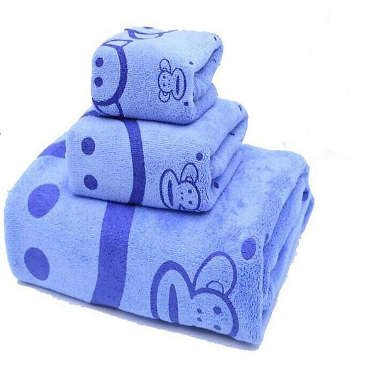 Combo 03 Khăn tắm, Khăn mặt, Khăn tay