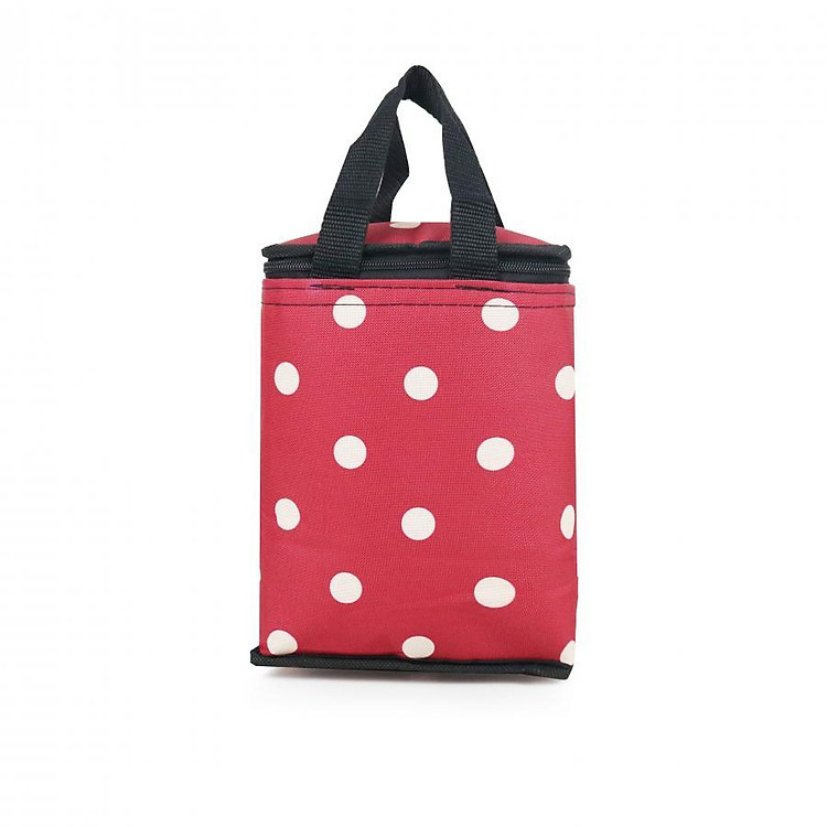 Túi giữ nhiệt kiểu đứng đỏ chấm bi AH