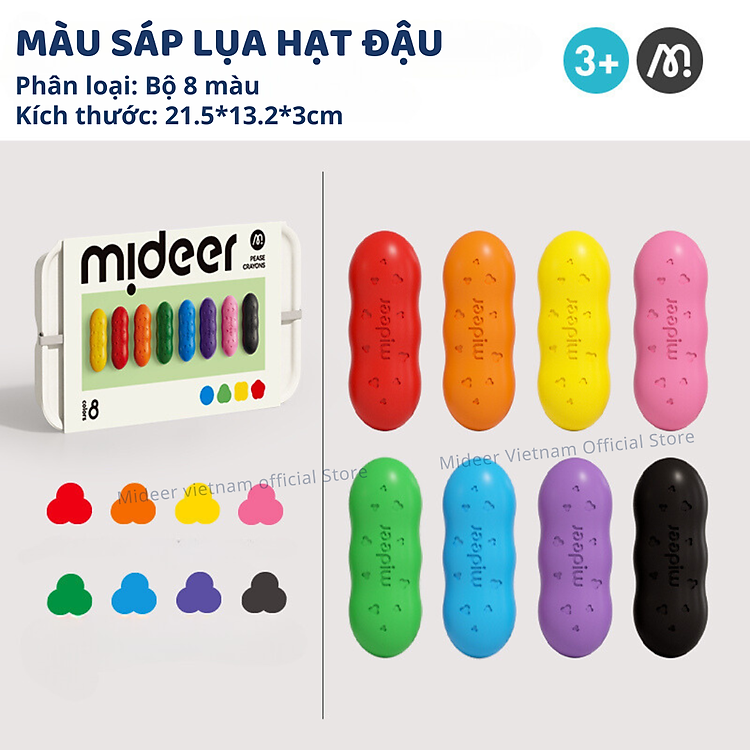 Mua Bộ 8 Màu Sáp Lụa Mideer An Toàn Chính hãng Ưu đãi - Hình ảnh 3