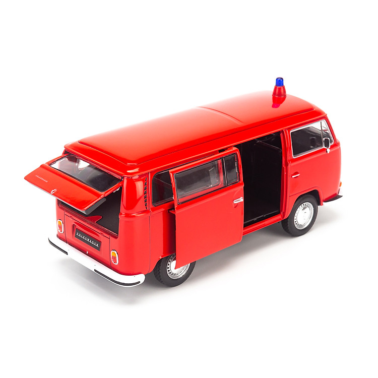 Mô hình xe Volkswagen Bus T2 Đỏ 1:24 Chính hãng Ưu đãi - Hình ảnh 4