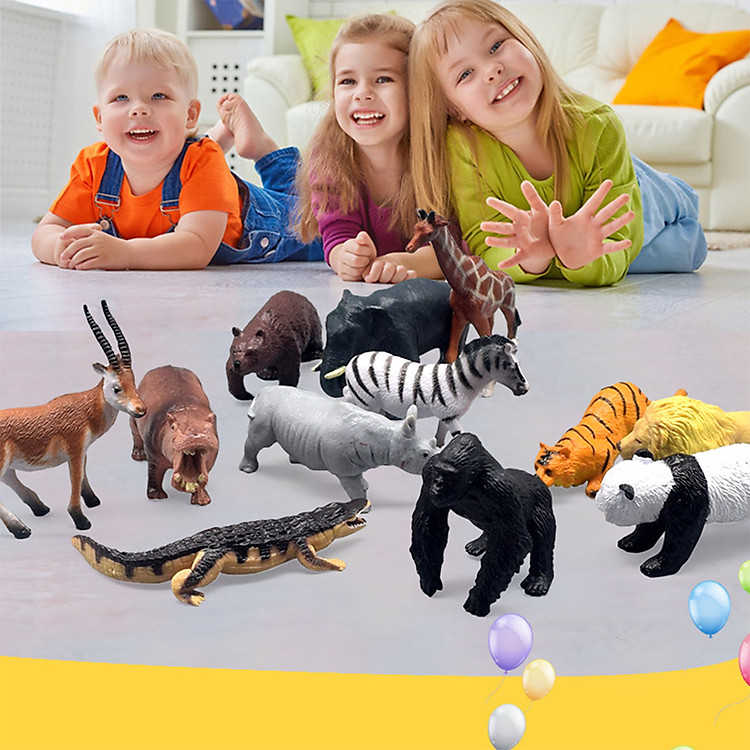 Bộ 12 đồ chơi Động Vật hoang dã Chính hãng Tiết kiệm - Hình ảnh 3