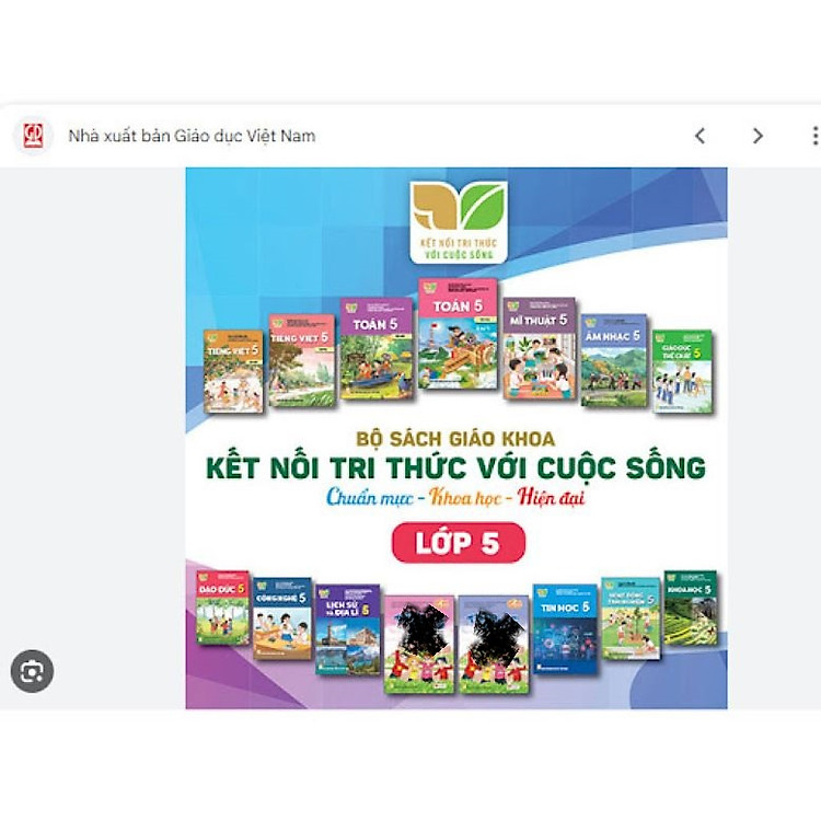 Bộ sách giáo khoa Lớp 5 – Kết Nối Tri Thức Với Cuộc Sống