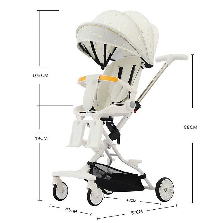 Mua Xe đẩy 2 chiều gấp gọn cho bé Chính hãng Tiết kiệm - Hình ảnh 4