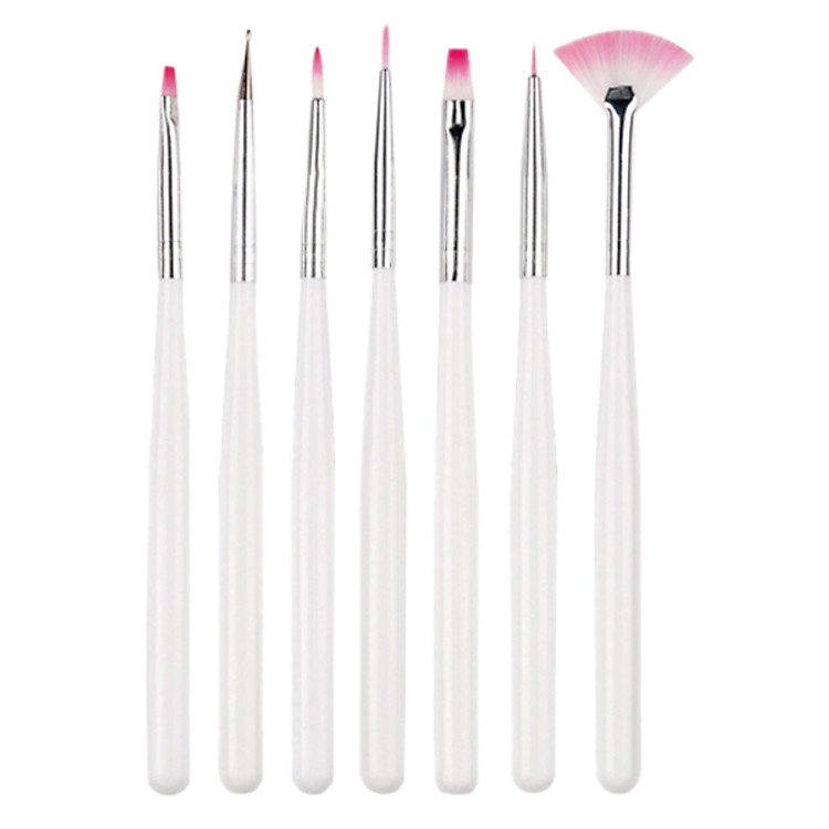 Bộ Cọ Móng 7 Món Cán Trắng Ngắn