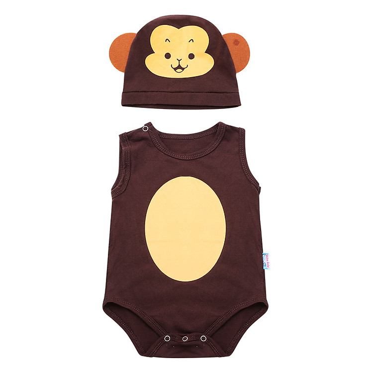 Bộ Bodysuit Khỉ Nâu Mihababy - BDS08_MONKEY
