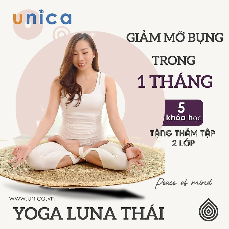 E-voucher Trọn bộ FULL 5 khóa học YOGA Luna Thái giảm mỡ bụng chỉ trong 1 tháng - Unica