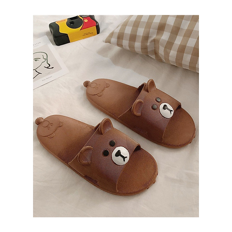 Dép Nam Gấu Nhựa Đi Trong Nhà Nhựa Nguyên Khối Bền Đẹp 3Fashion - 3192