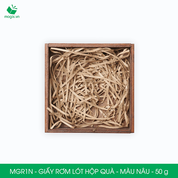 Giấy Rơm Lót Hộp Quà Màu Nâu (50g)