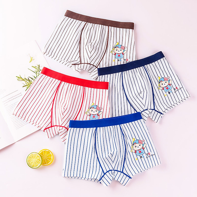 SÉT 5 QUẦN LÓT NAM DẠNG ĐÙI CHO BÉ TRAI - ĐỦ SIZE