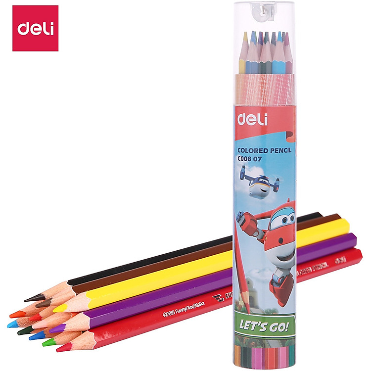 Hộp Bút Chì Màu Deli EC00807 (12 chiếc)