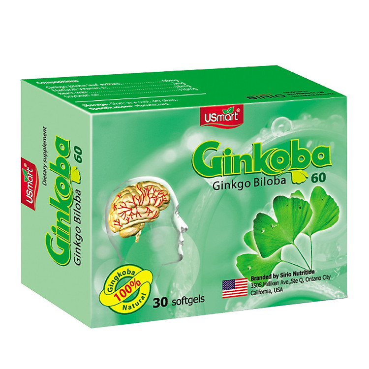 Thực Phẩm Chức Năng Tăng cường tuần hoàn não Ginkoba Sirio Pharma (30 viên)