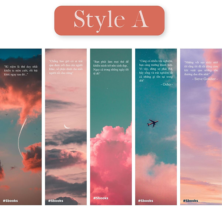 Bookmark Vintage Kẹp Sách Họa Tiết Bầu Trời