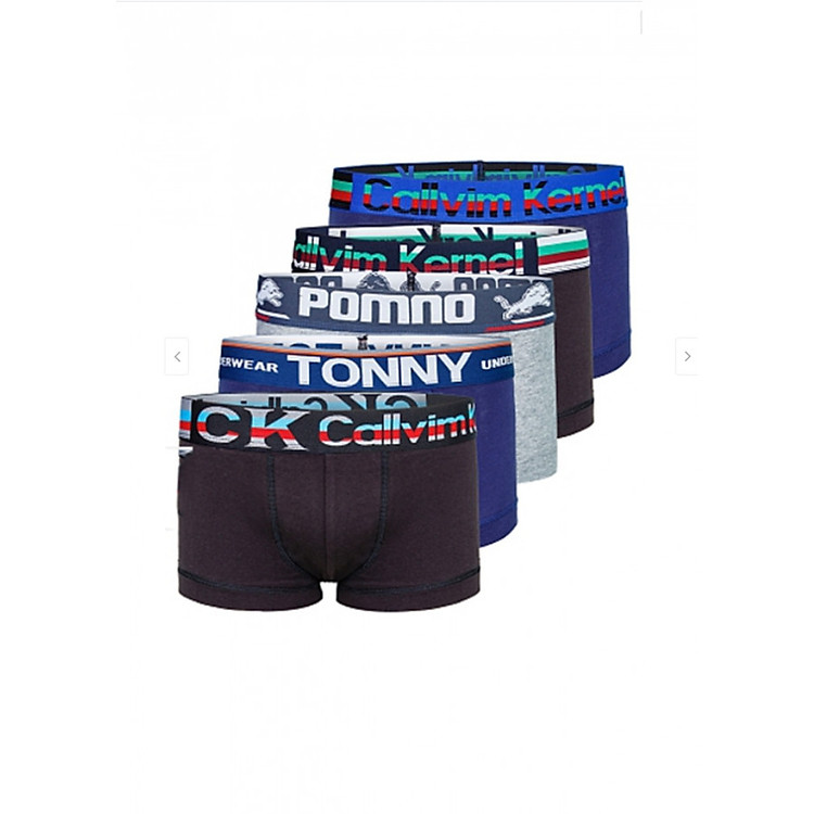 Bộ 10 quần lót boxer nam nhiều lưng ( màu ngẫu nhiên)