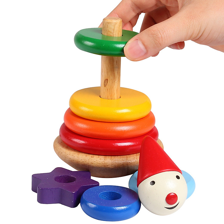 Đồ chơi xếp hình Cầu vồng chú hề Chính hãng Ưu đãi - Hình ảnh 5