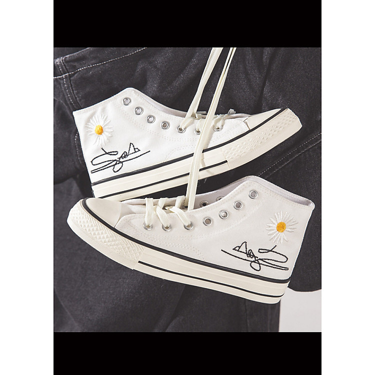 Giày Thể Thao Sneaker Nữ , Cao Cổ, Nhẹ Thoáng Khí, Thích Hợp Đi Chơi, Đi Hoc, Đi Làm, Đế Cao Su Đúc, Chống Trơn Trượt, Hạn Chế Mòn Đế, Miếng Lót Giày Cấu Trúc Tổ Ong Tạo Cảm Giác Êm S322