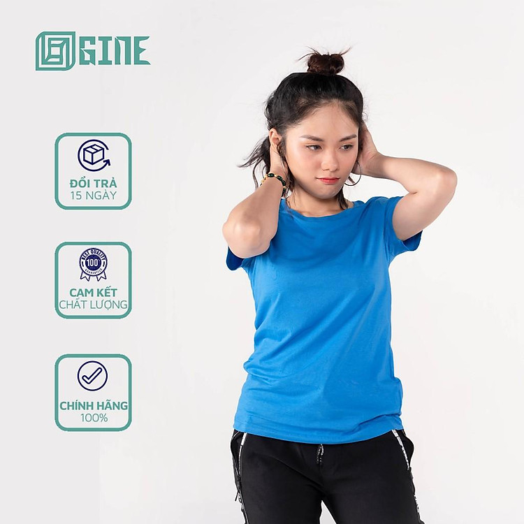 Áo thun nữ SIÊU MÁT mùa hè, màu xanh dương đậm - Chất 100% COTTON chuẩn mềm mịn, thấm hút cực tốt