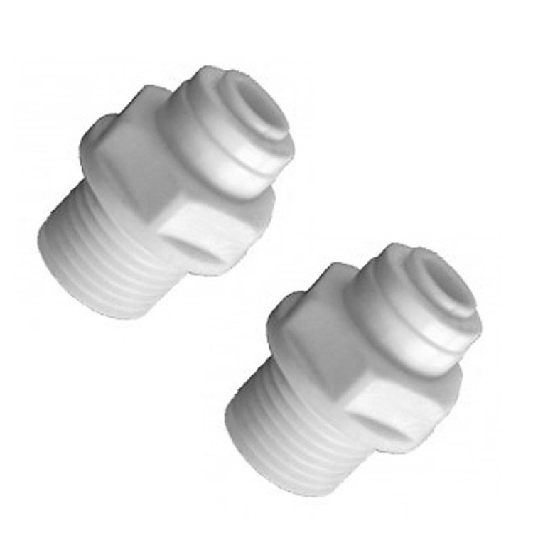 Bộ 2 co cút ren 17 ra dây 10 hoặc dây 6mm nối nhanh – linh kiện máy lọc nước, phun sương, lắp dàn tưới cây, bể thủy sinh, cá cảnh, bán cạn (Hàng chính hãng)