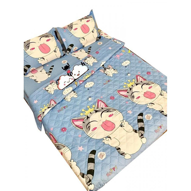 Chăn hè Cotton Poly mèo