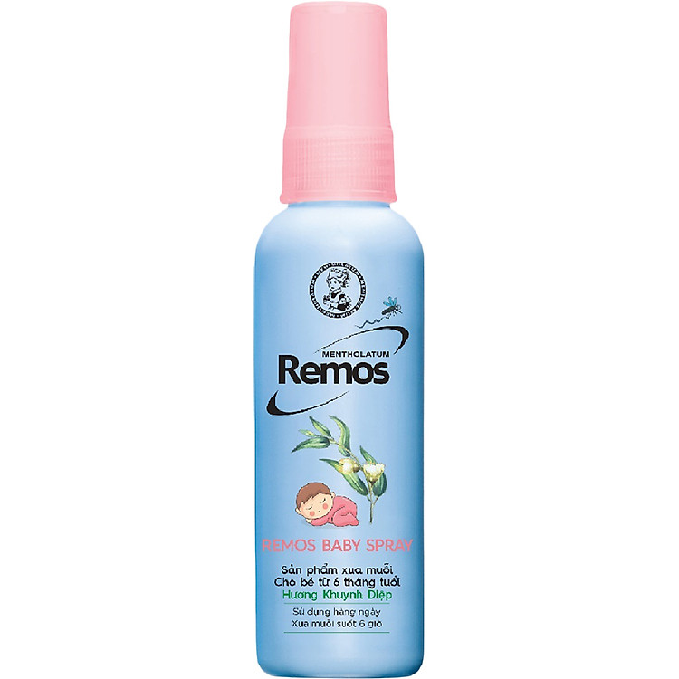 Dung Dịch Chống Muỗi Cho Bé Từ 6 Tháng Tuổi Remos Mentholatum Hương Khuynh Diệp 60ml