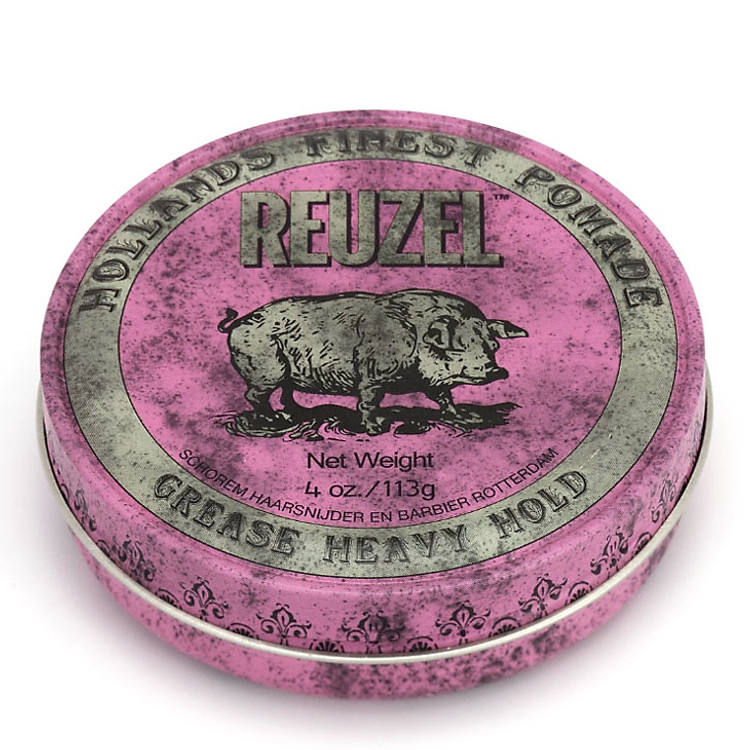 Sáp Reuzel Pomade Grease Heavy Hold (Pink Pomade) - Chính hãng