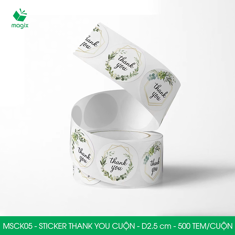 Sticker Thank You Tròn (500 cái) - Ảnh 5