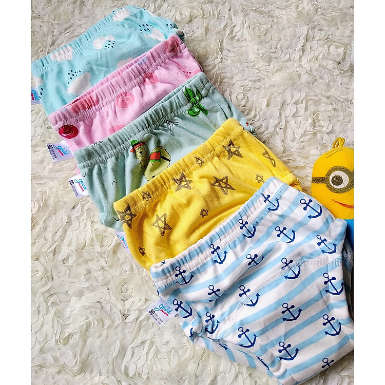 Combo 5 Quần bỏ bỉm cao cấp vải cotton 6 lớp siêu thấm hiệu Goodmama cho Bé Gái từ 5-17 kg.