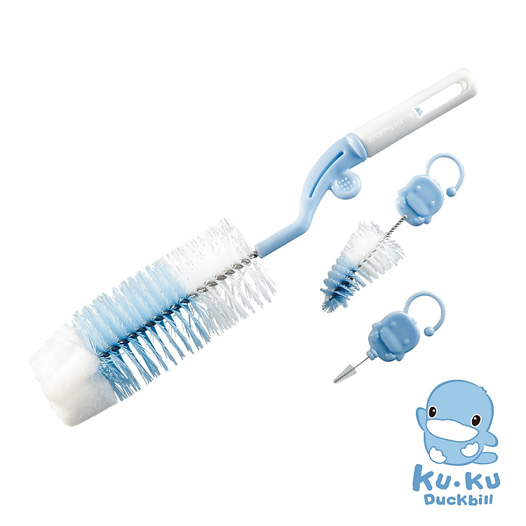Bộ 3 Cọ Rửa Bình Sữa KUKU Ưu đãi - Hình ảnh 2