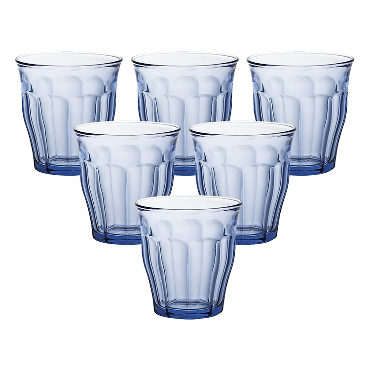 {Hàng chính hãng} Bộ 6 ly D1028A Duralex - Picardie xanh Marine 310ml Thủy tinh cường lực cao cấp Pháp