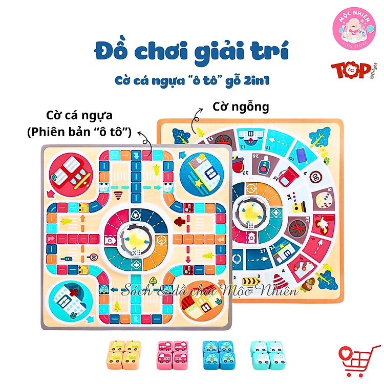 Tìm mua tại Avakids: Cờ cá ngựa gỗ TOPBRIGHT cho bé - Ngập tràn khuyến mãi