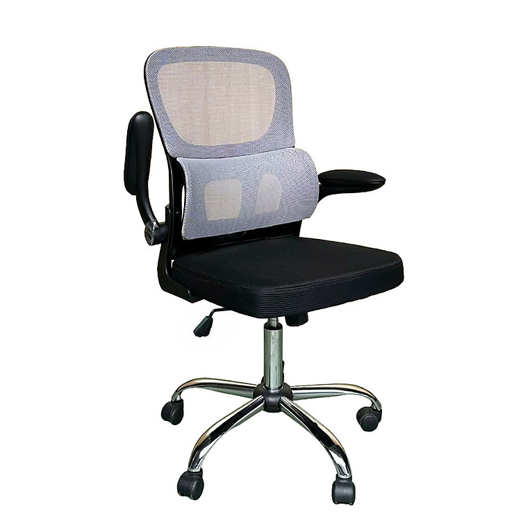 Ghế văn phòng nhân viên CE4563-M Nội thất Capta Lưng ghế lưới trung có tựa nâng đỡ cột sống tay gập điều chỉnh được chân thép xoay nâng hạ độ cao hcm