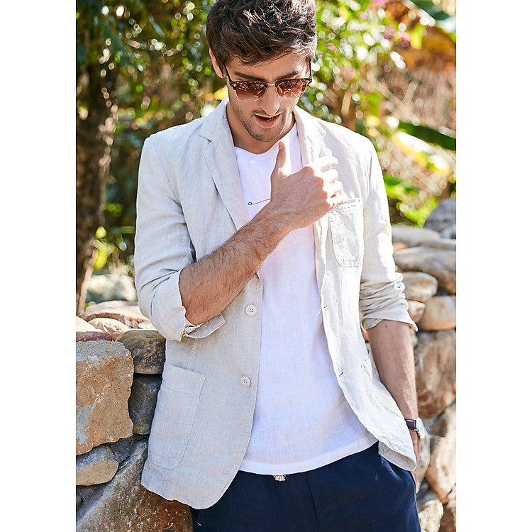 Áo vest Blazer Linen nam dáng lửng LAHstore, thời trang phong cách trẻ trung