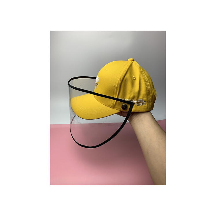 Mũ lưỡi trai hoa cúc kèm kính chắn gió tháo rời